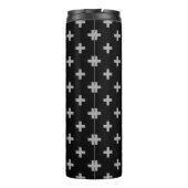 Bouteilles Isothermes Polka gris croise sur noir (Dos)