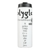 Bouteilles Isothermes Polyglot multilingue personnalisable (Femmes en te (Devant)