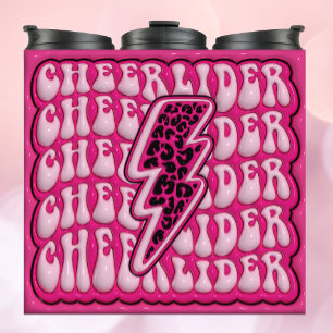 Bouteilles Isothermes pom-pom girl gonflé 3d - Léopard Pink Tumbler
