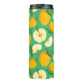 Bouteilles Isothermes Pomme jaune : Motif d'aquarelle juteux. (Dos)