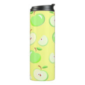 Bouteilles Isothermes Pommes motif vectoriel vert (Tourné sur la gauche)