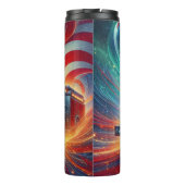 Bouteilles Isothermes Pompier avec drapeau et flammes (Dos)