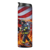 Bouteilles Isothermes Pompier avec tuyau et camion-pompier (Tourné sur la droite)