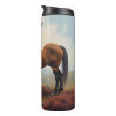 Bouteilles Isothermes Pony Brown et blanc de Shetland (Tourné sur la droite)