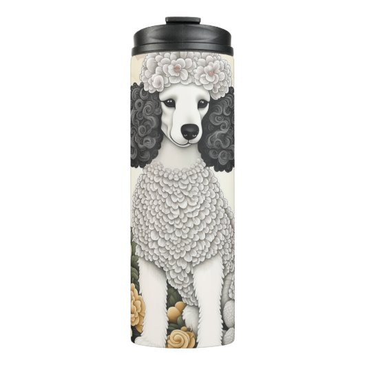 Bouteilles Isothermes Poodle en Fleurs Whimsical (Devant)