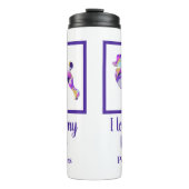 Bouteilles Isothermes Poodle Français mignon Chien Silhouette Purple PY& (Devant)