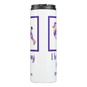 Bouteilles Isothermes Poodle Français mignon Chien Silhouette Purple PY& (Dos)