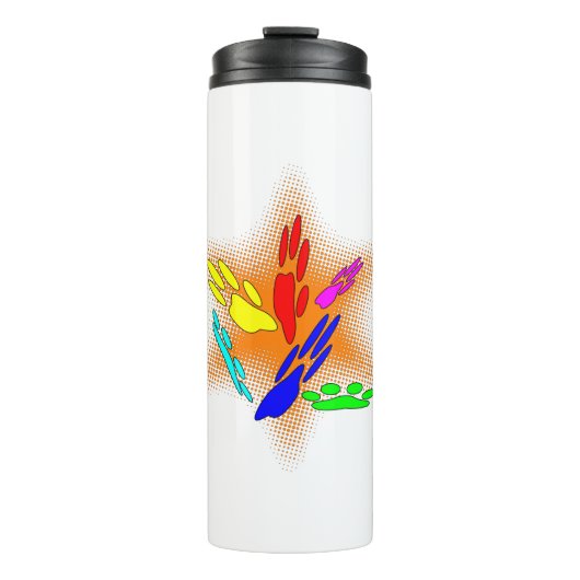 Bouteilles Isothermes Pop Art Chien Empreintes de pattes (Devant)