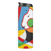 Bouteilles Isothermes Pop Art, Minimalisme Vibrant. (Tourné sur la droite)