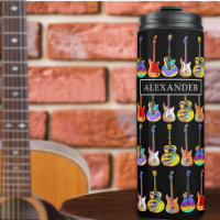 Pop Art Personnalisé Guitare Psychedelique