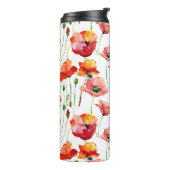 Bouteilles Isothermes Poppy Blossom : Simple Arrière - plan sans couture (Tourné sur la gauche)