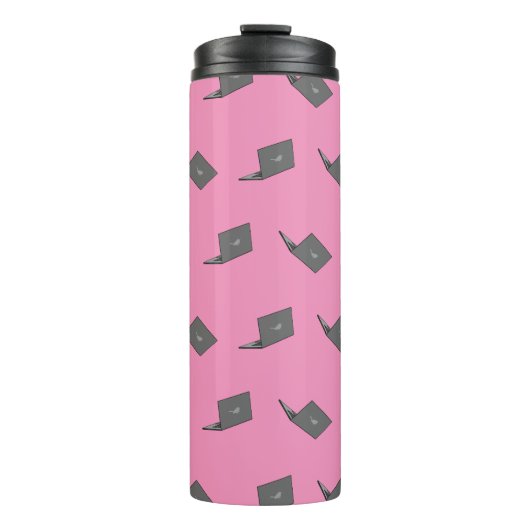 Bouteilles Isothermes Portable gris avec logo d'oiseau (Devant)