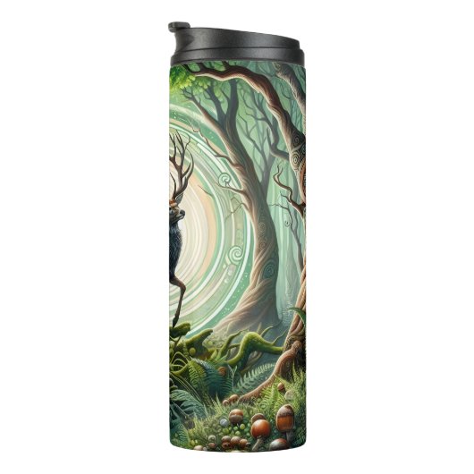 Bouteilles Isothermes Portail des cerfs de forêts enchantés. (Tourné sur la droite)