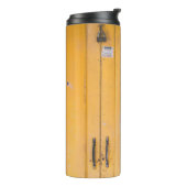 BOUTEILLES ISOTHERMES PORTE EN BOIS JAUNE FERMÉE AVEC PADLOCK (Tourné sur la gauche)