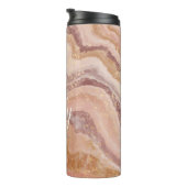 Bouteilles Isothermes Porte en grès rose Marbre Nom Abstrait Monogramme (Tourné sur la droite)