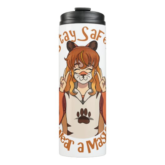 Bouteilles Isothermes Portez un Masque ! (Devant)