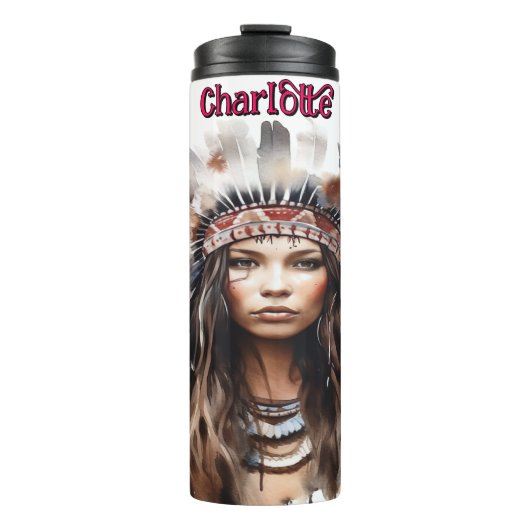 Bouteilles Isothermes Portrait d'aquarelle en forme natif (Devant)