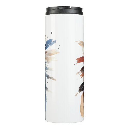 Bouteilles Isothermes Portrait d'aquarelle en forme natif (Dos)