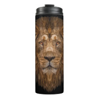 Portrait de lion géométrique