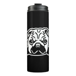 Bouteilles Isothermes Portrait de Pug Dog Sketch