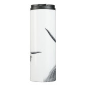 Bouteilles Isothermes Portrait de vache Highland premier monogramme noir (Dos)