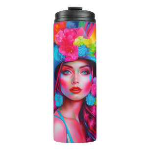 Bouteilles Isothermes Portrait floral de Neon Imaginaire