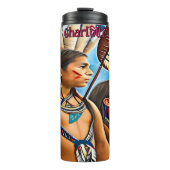 Bouteilles Isothermes Portrait vif Coiffure des guerriers amérindiens (Devant)