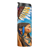 Bouteilles Isothermes Portrait vif Coiffure des guerriers amérindiens (Tourné sur la droite)