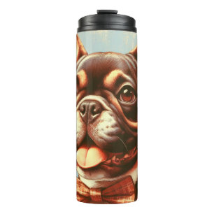 Bouteilles Isothermes Portrait vintage de peinture Bulldog