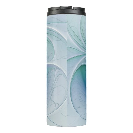 Bouteilles Isothermes Position, Abstrait bleu turquoise fractal (Dos)