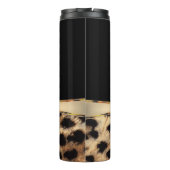 Bouteilles Isothermes Poster de animal Cheetah Leopard Black & Gold Bow (Dos)
