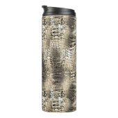 Bouteilles Isothermes Poster de animal Snakeskin rustique avec Monogramm (Tourné sur la droite)