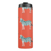 Bouteilles Isothermes Poster de animal turquoise Zebra Stripes (Devant)