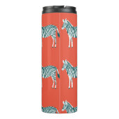 Bouteilles Isothermes Poster de animal turquoise Zebra Stripes (Dos)