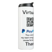 Bouteilles Isothermes Pot virtuel de pourboires code q r don d'argent Pa (Tourné sur la gauche)