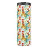 Bouteilles Isothermes Poulet d'aquarelle de ferme mignonne (Dos)