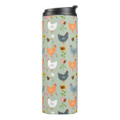Bouteilles Isothermes Poulets dans les fleurs Paruline thermique (Tourné sur la gauche)