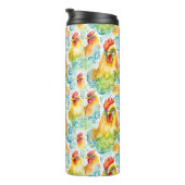 Bouteilles Isothermes Poulets d'aquarelle (Tourné sur la droite)