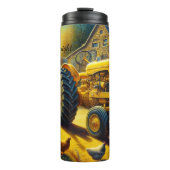 Bouteilles Isothermes Poulets de tracteur de ferme d'une heure d'or (Devant)