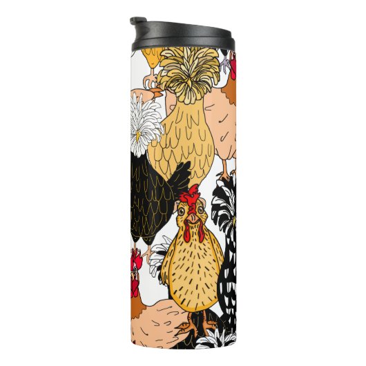 Bouteilles Isothermes Poulets et poules polonaises mignons (Tourné sur la droite)