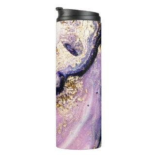 Bouteilles Isothermes Pouple et Or Agate Galaxy Thermal Tumbler