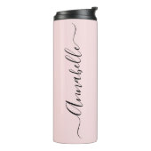 Bouteilles Isothermes Poussière de rose saumonée Nom personnalisé (Tourné sur la gauche)