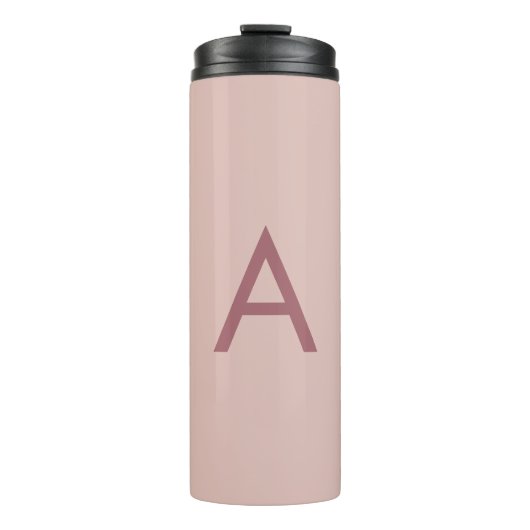 Bouteilles Isothermes Poussière d'or rose Monogramme moderne Lettre init (Devant)