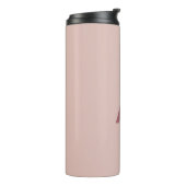 Bouteilles Isothermes Poussière d'or rose Monogramme moderne Lettre init (Tourné sur la gauche)