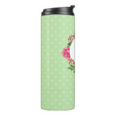 Bouteilles Isothermes Premier rose rose rouge blanc Pois Petunia (Tourné sur la gauche)