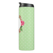 Bouteilles Isothermes Premier rose rose rouge blanc Pois Petunia (Tourné sur la droite)