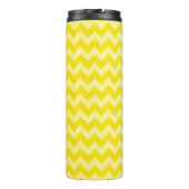 Bouteilles Isothermes Preppy Chevron dans les tons d'un monogramme jaune (Dos)