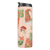 Bouteilles Isothermes Présente Baubles Santa Hat Berries Holly (Tourné sur la droite)