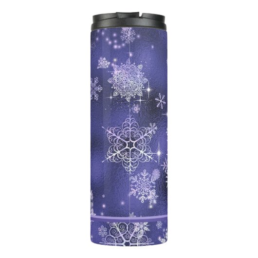 Bouteilles Isothermes Prettiest Snowflakes Motif Violet ID846 (Dos)