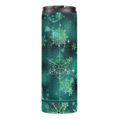 Bouteilles Isothermes Prettist Snowflakes Motif Green ID846 (Dos)
